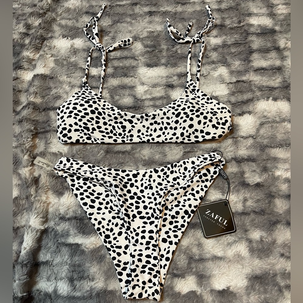 Dalmatian print swim suit